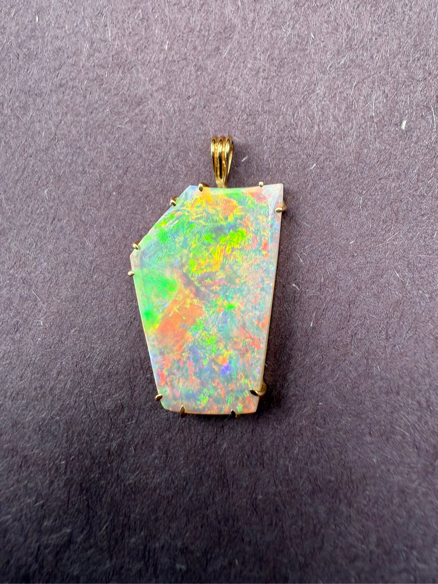 14k Fiery Opal Pendant