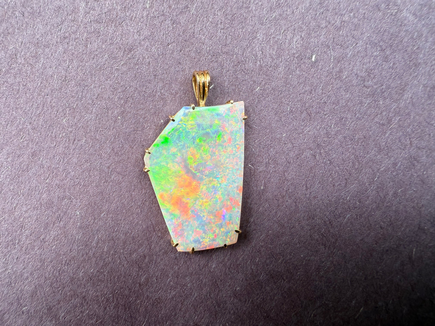 14k Fiery Opal Pendant