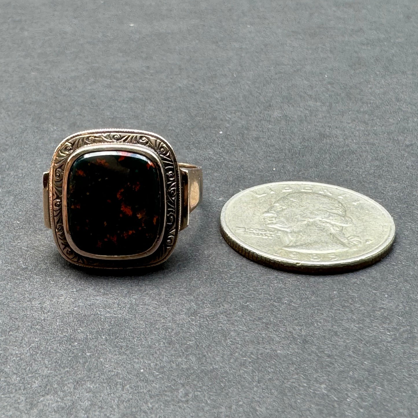 8k 1880 German Bloodstone Ring