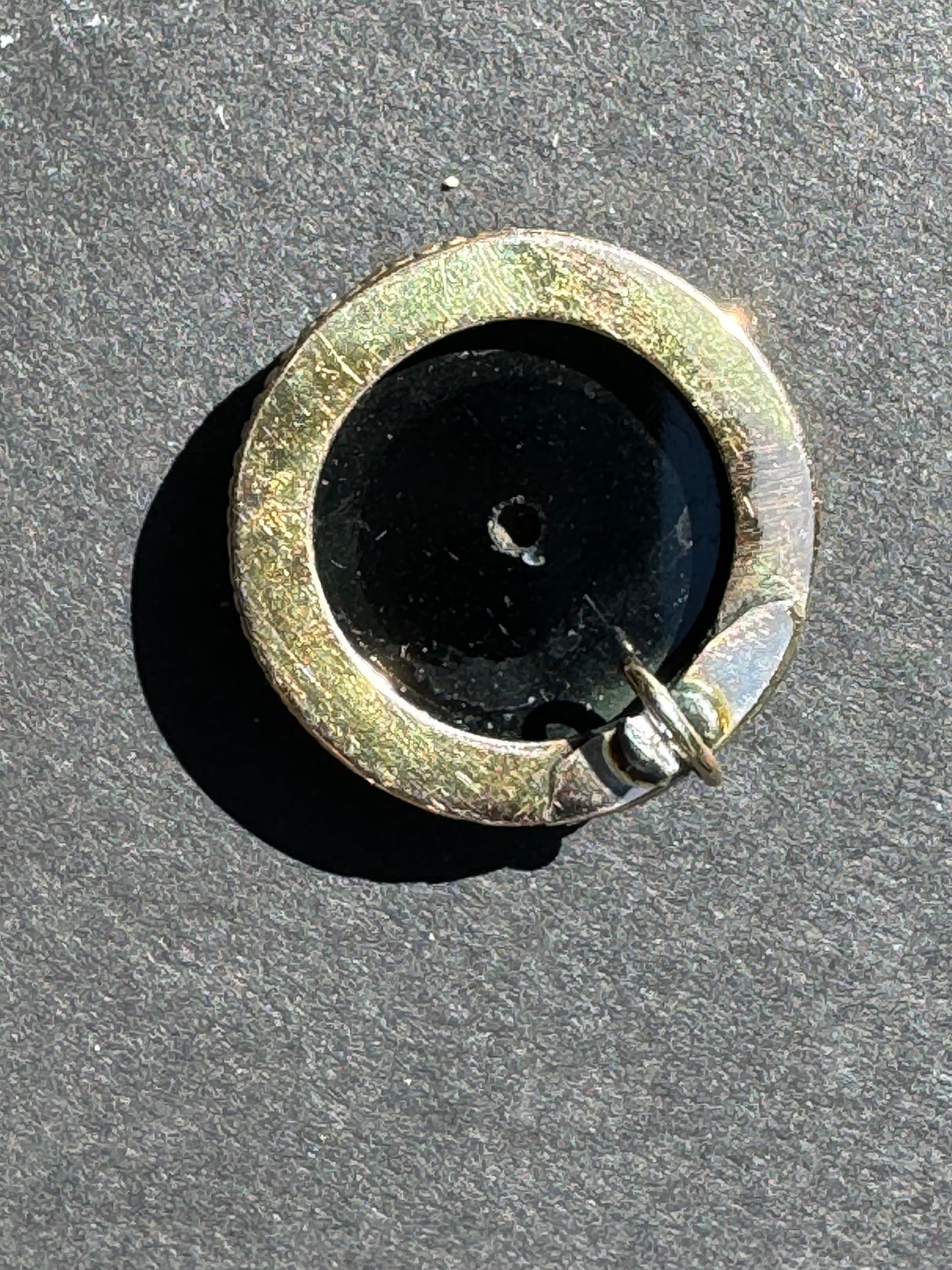 English Bullseye Agate 18k Victorian Pendant