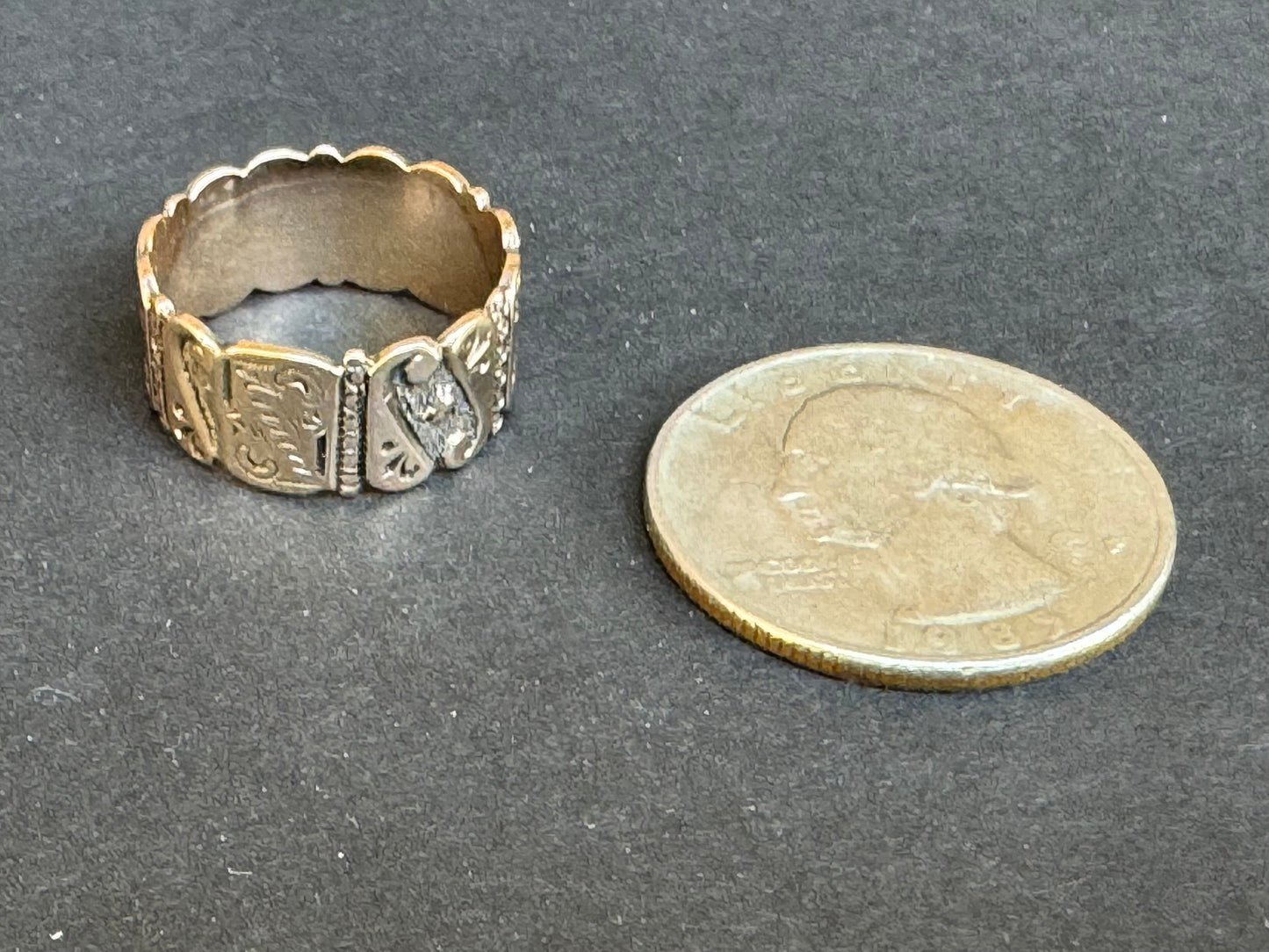 Rose Gold Victorian Era American Cigar Band
