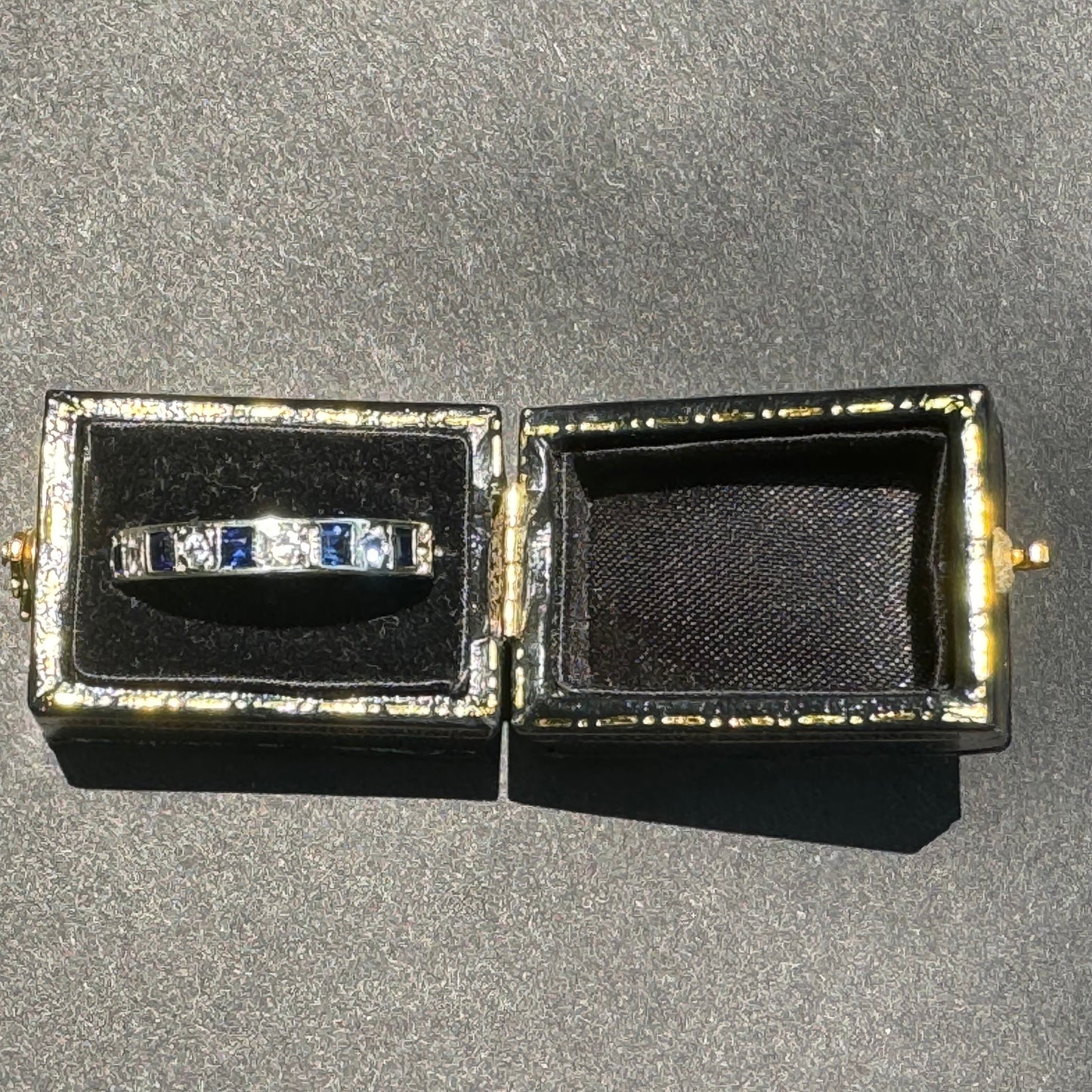 9k Diamond and Sapphire Eternity Band