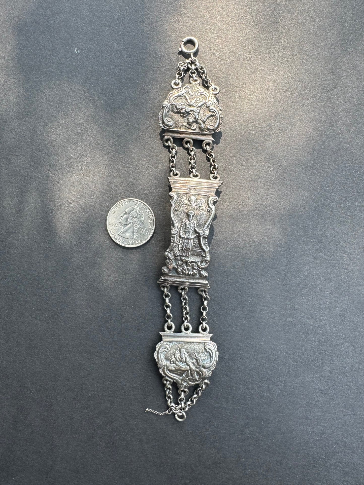 Dutch Silver Bible Buckle Bracelet