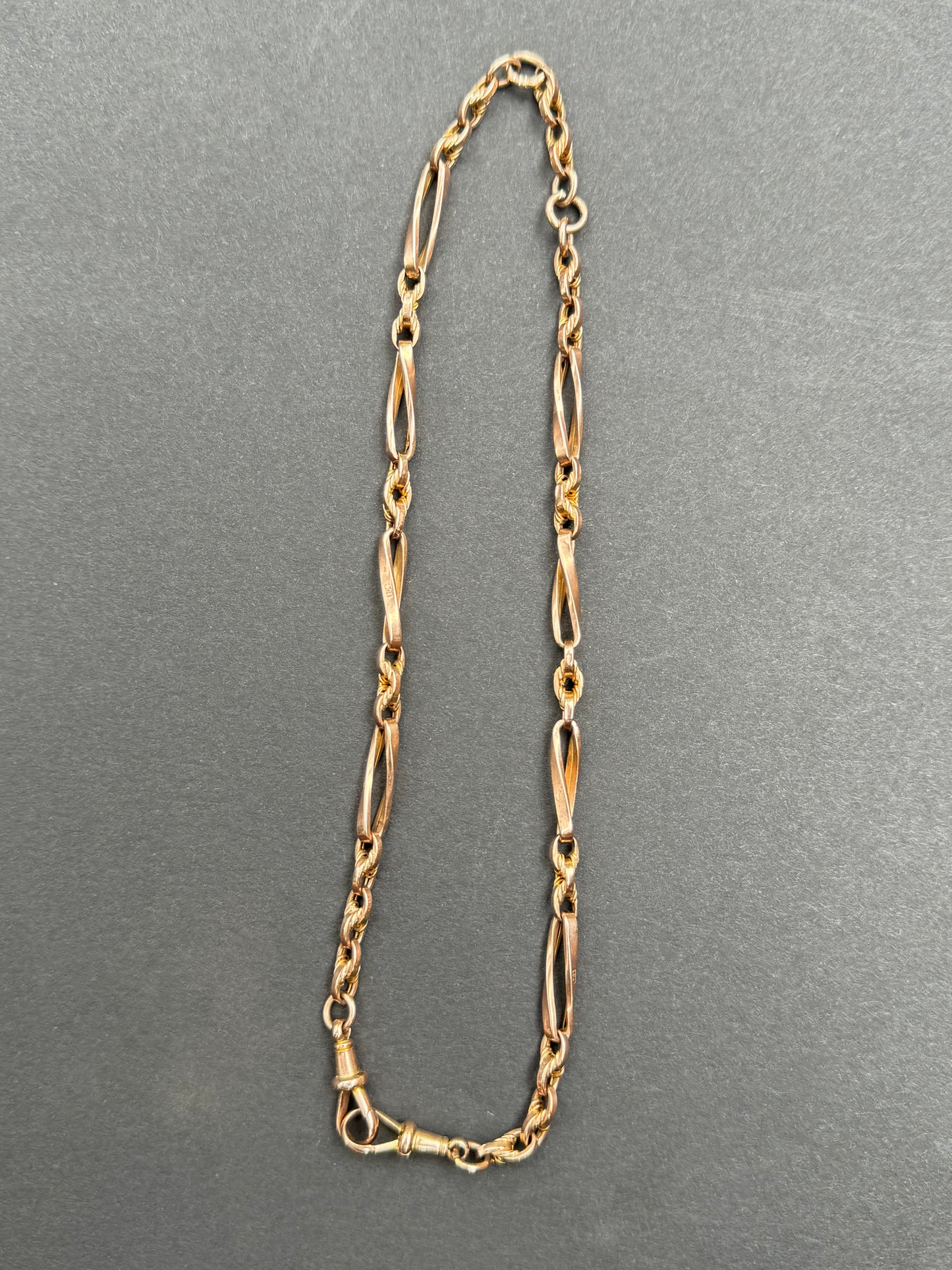 9k English Rose Gold Blended Love Knot Chain