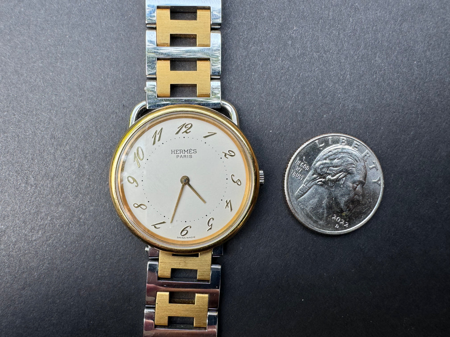 Vintage Hermes Arceau Large Quartz Watch