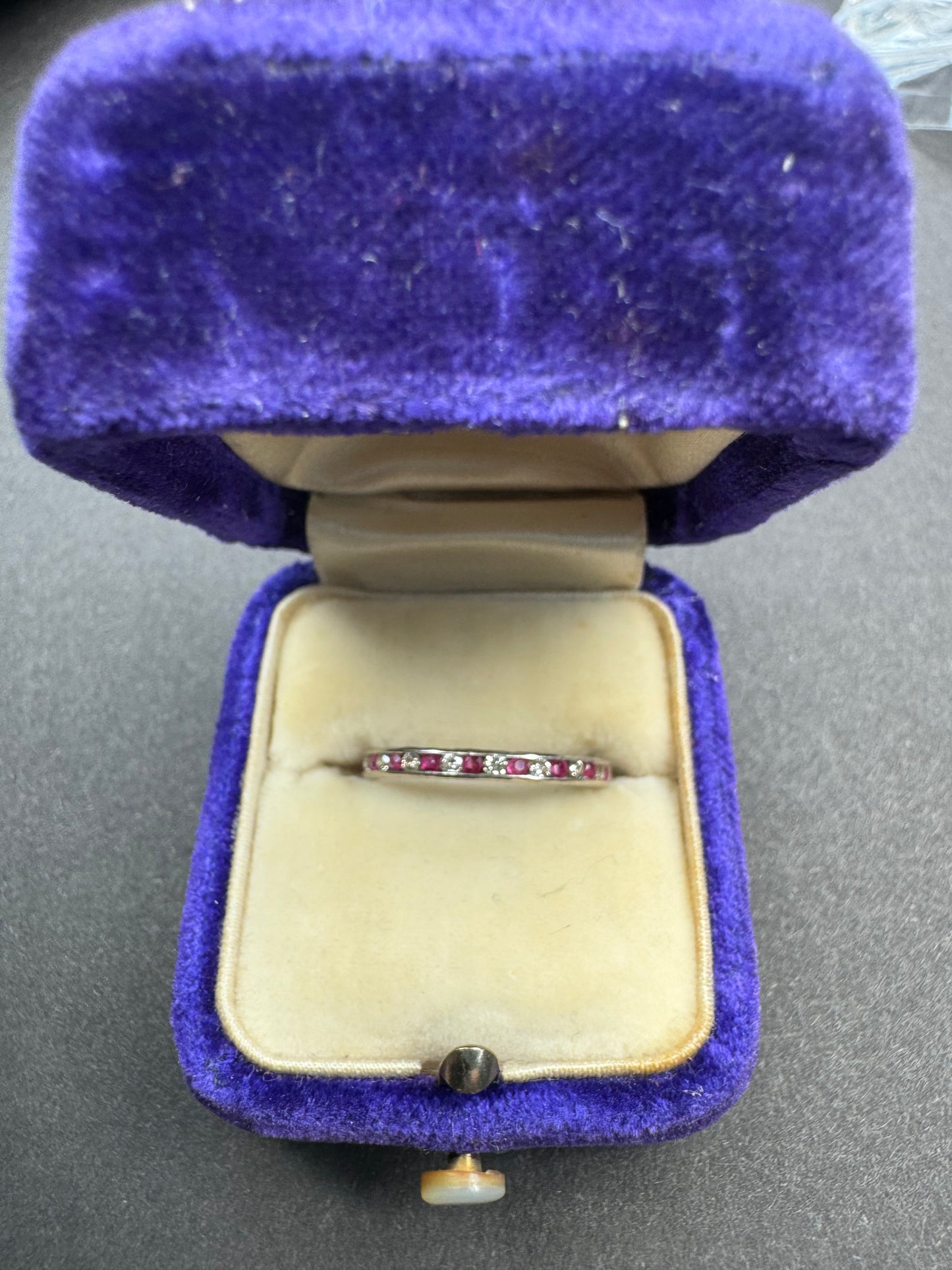 Platinum Ruby & Diamond Eternity Band