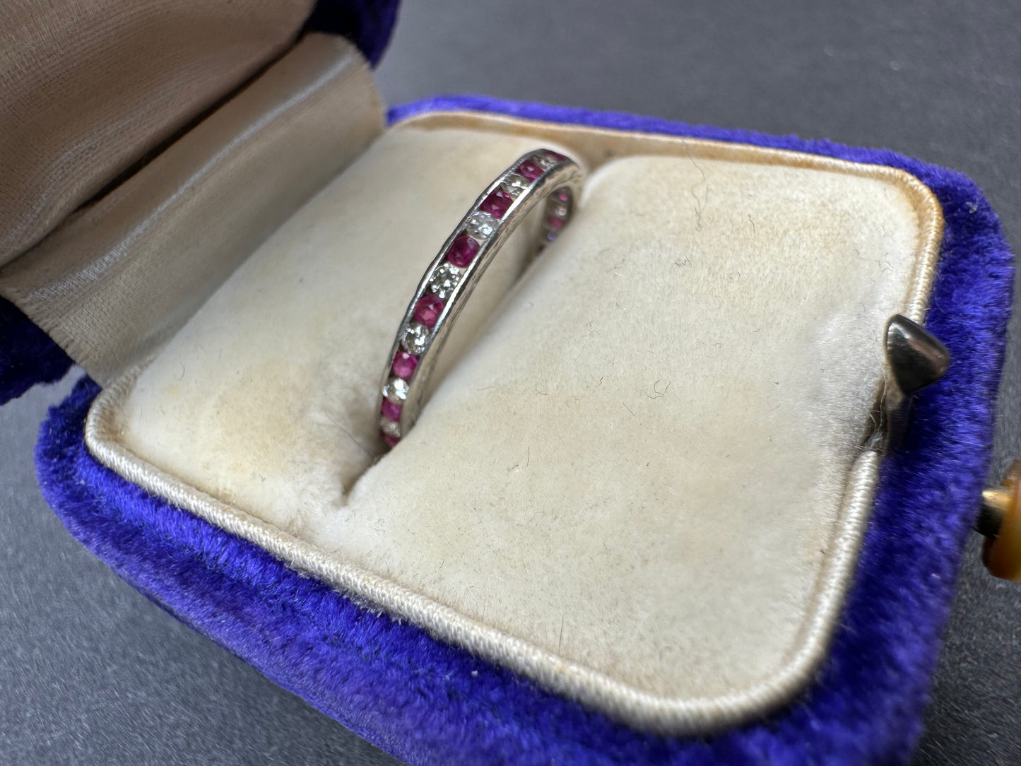 Platinum Ruby & Diamond Eternity Band