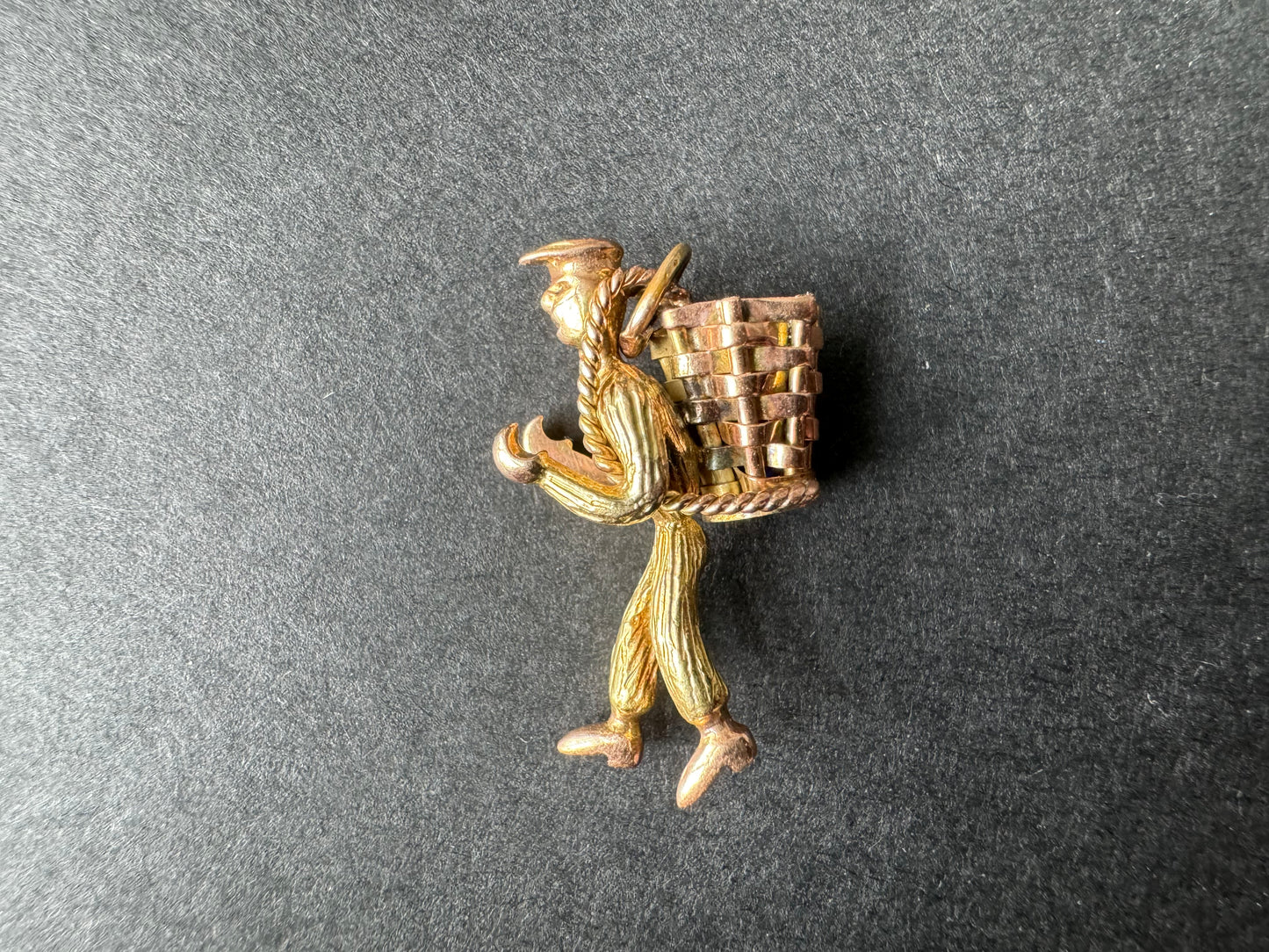 Gold Farmer and Basket Charm