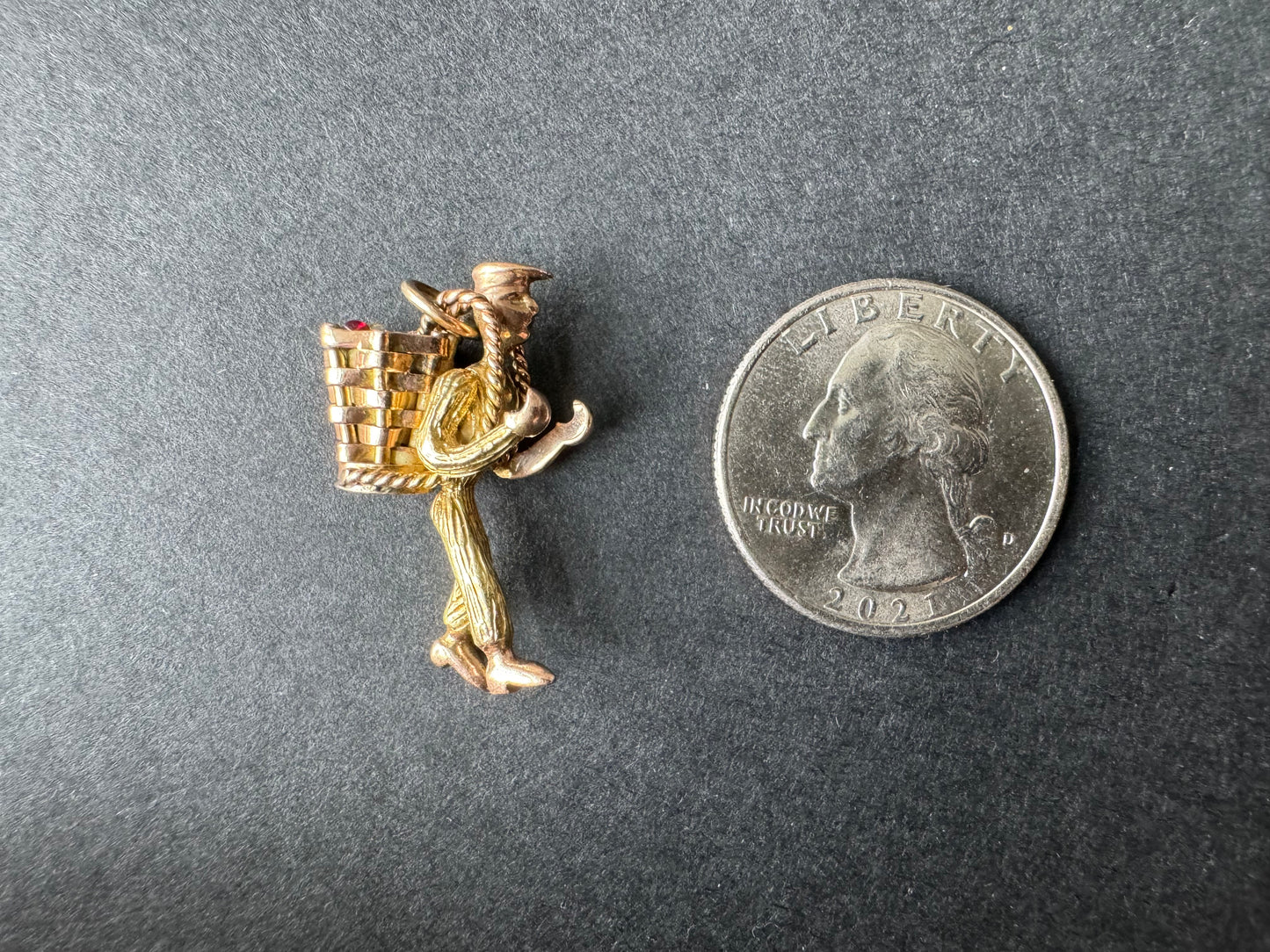 Gold Farmer and Basket Charm