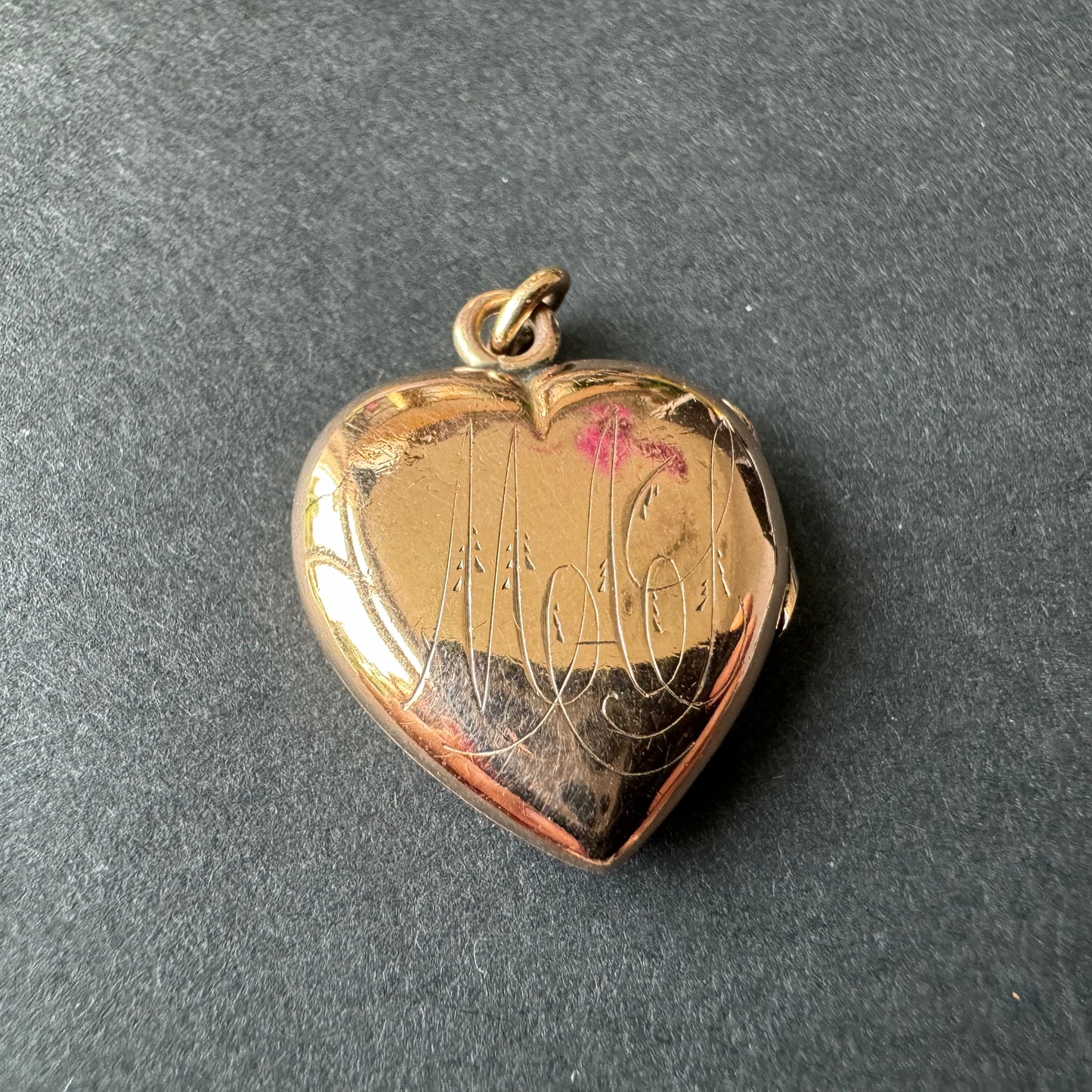 1891 9k Monogrammed Heart Locket