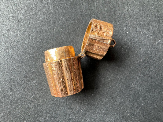 Victorian Gold Basket Charm
