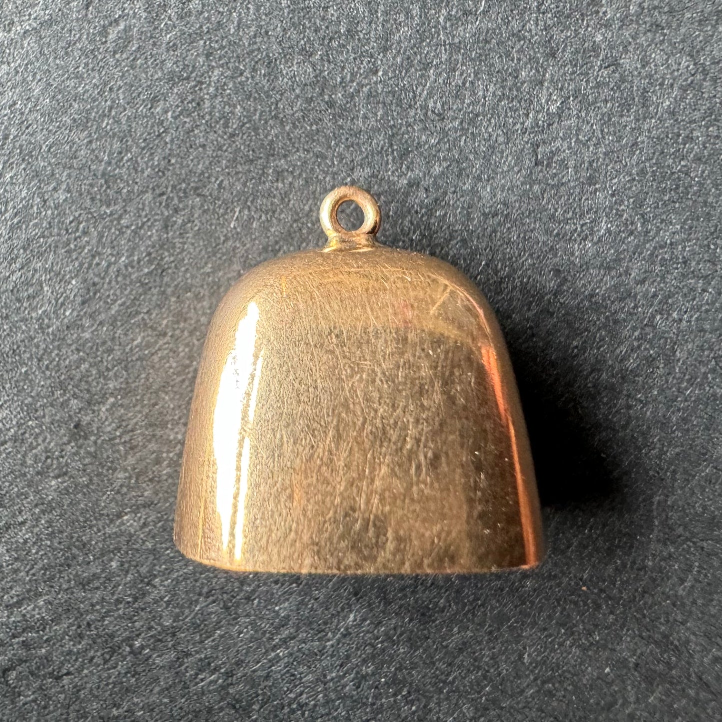 Small Gold Reindeer Bell Charm