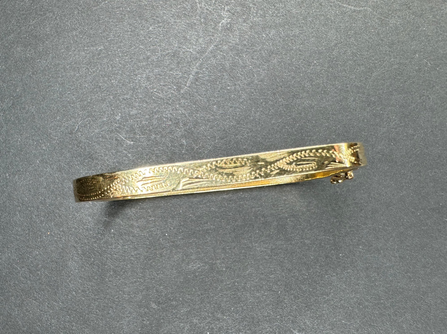 14kt 1960s Rectangle Bangle Bracelet