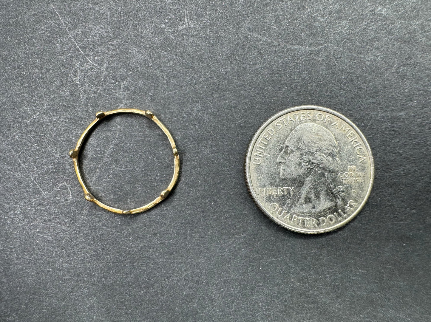 Hand Wrought Crown Ring 14k Yellow Gold