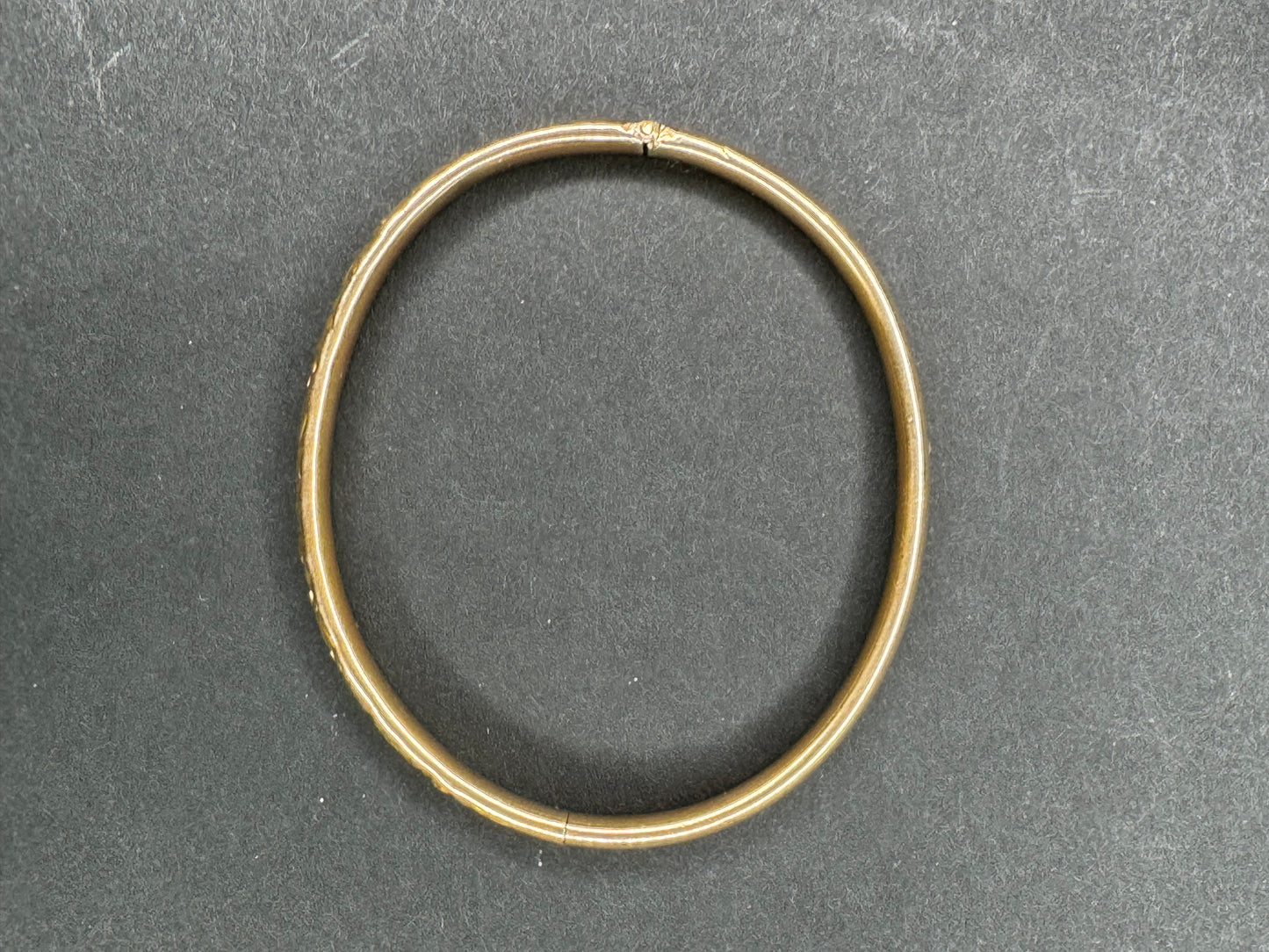 10k Hinged Repousse Bracelet