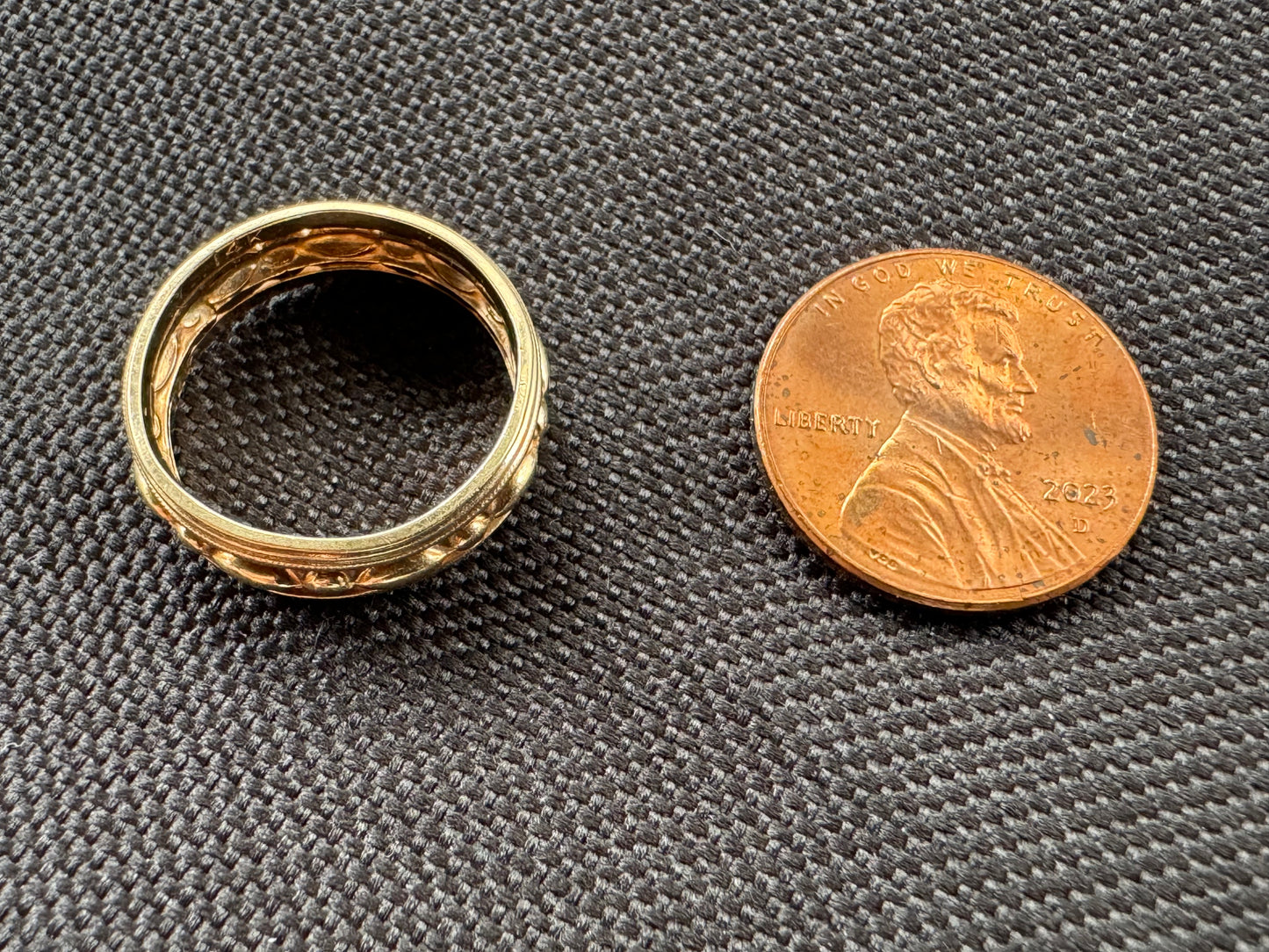 14k 1950s Open Work Ring