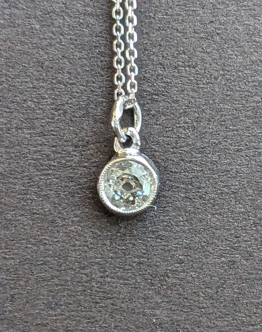 14kt Diamond Solitaire Necklace