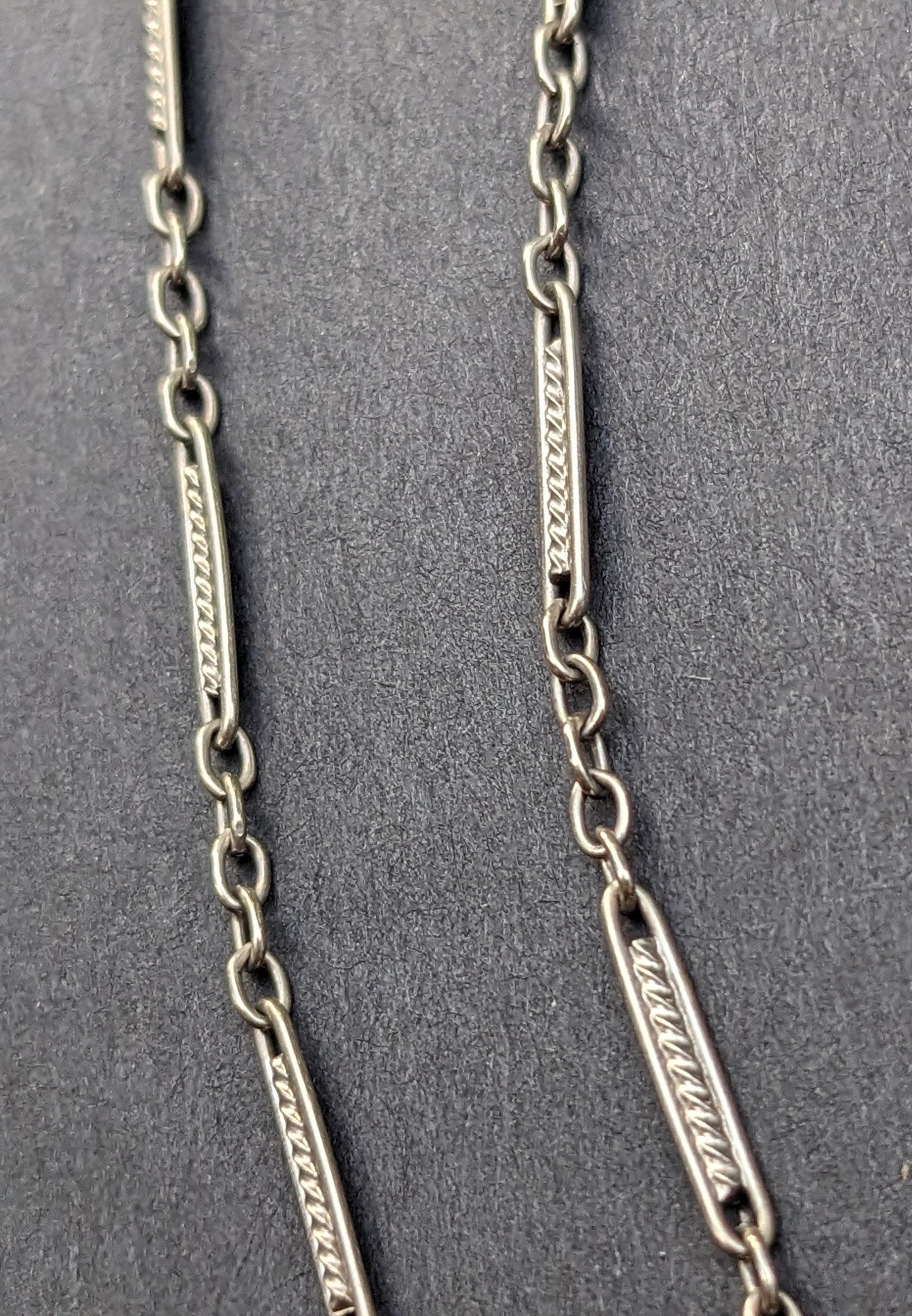 14kt machine turned watch chain with double c-clasp