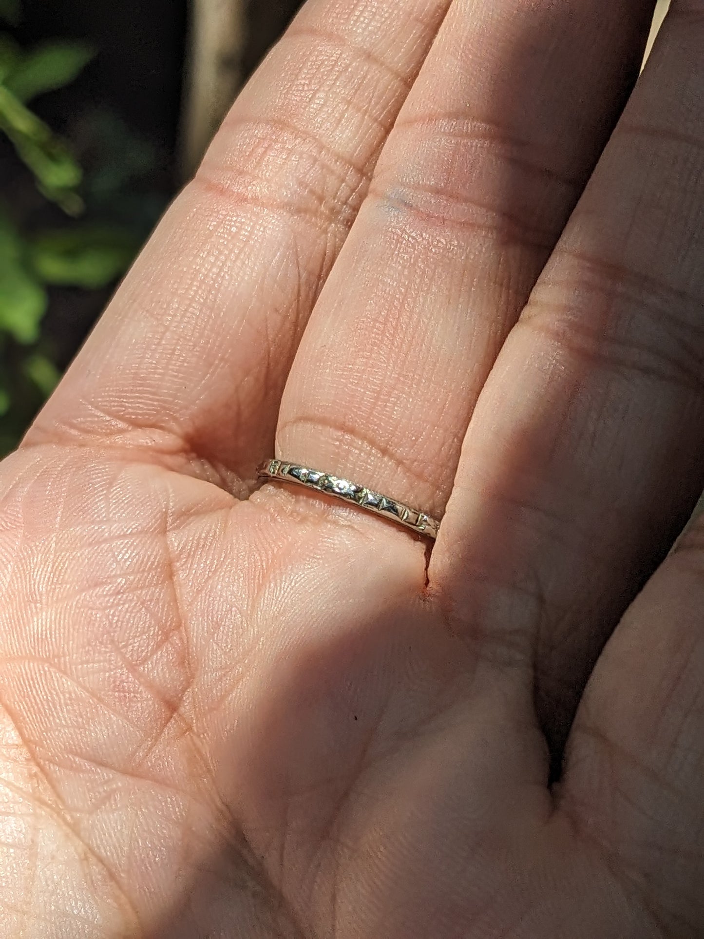 18 kt gold wedding band 1940's