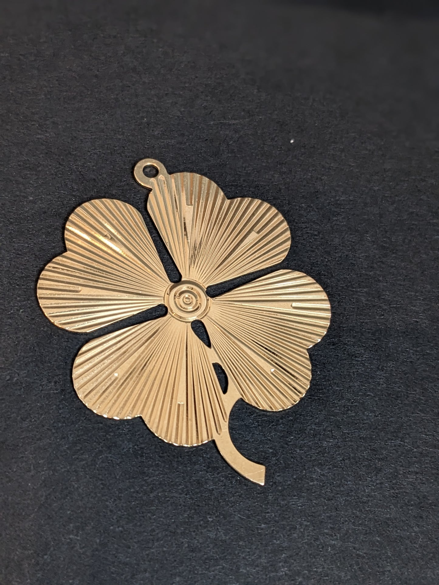 1950s Extra Large 14k Shamrock Pendant