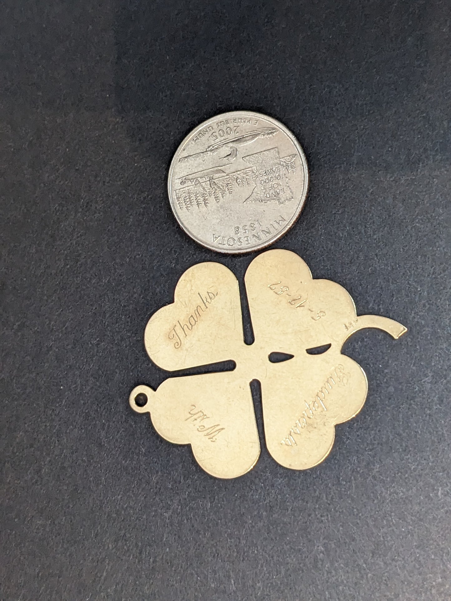 1950s Extra Large 14k Shamrock Pendant