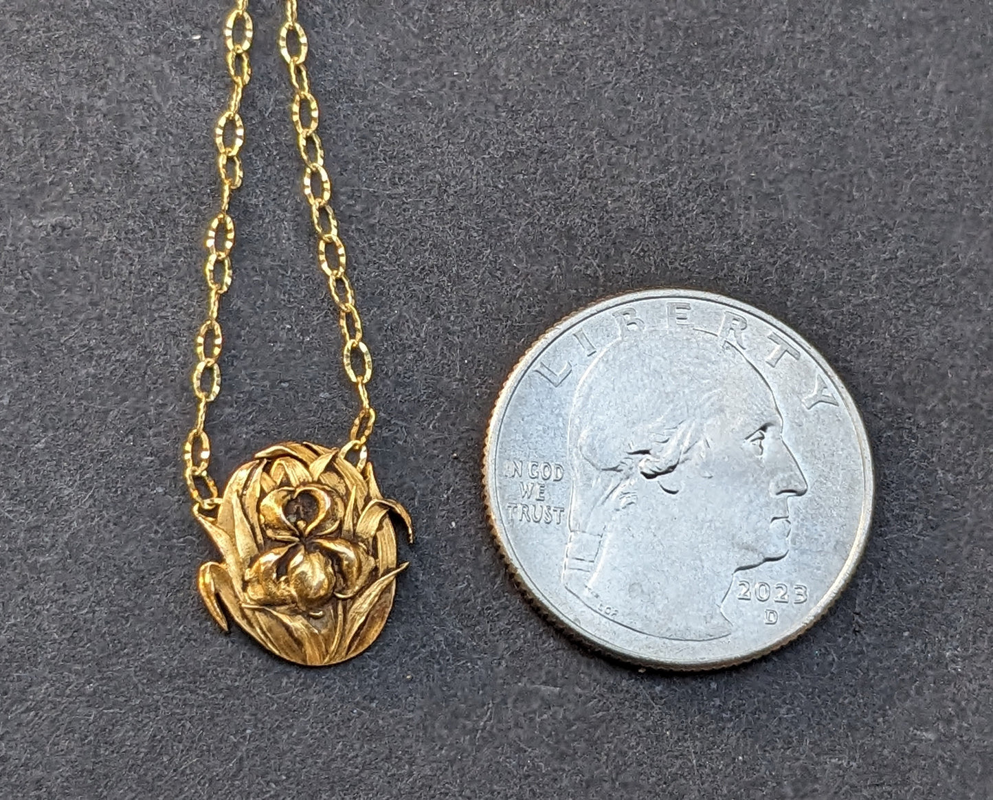 Art Nouveau Iris Necklace
