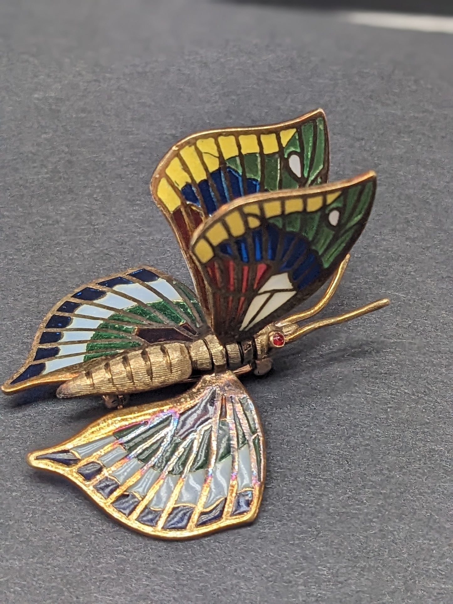 Plique a Jour Butterfly with moveable wings