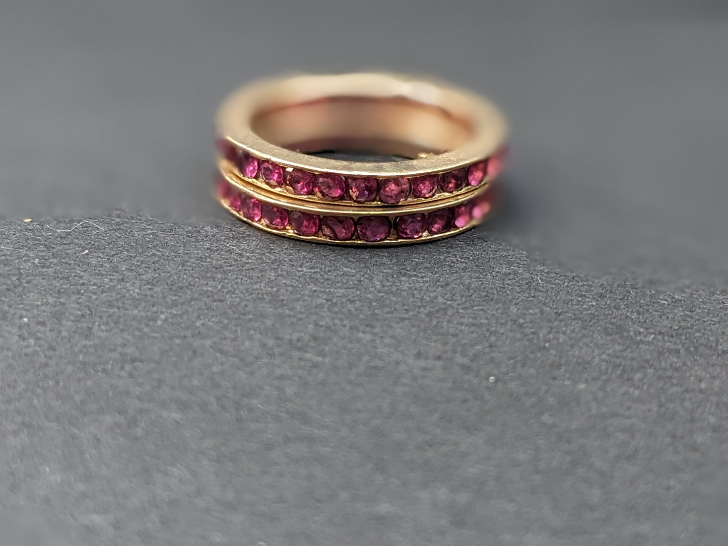 14K Pair of Ruby Rings
