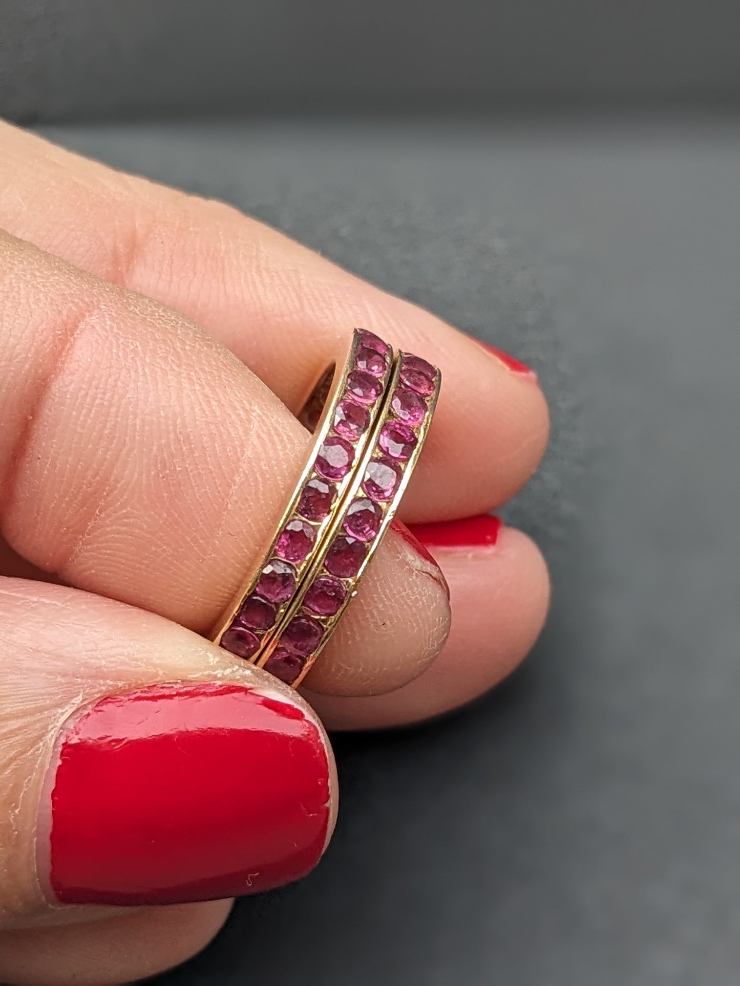 14K Pair of Ruby Rings