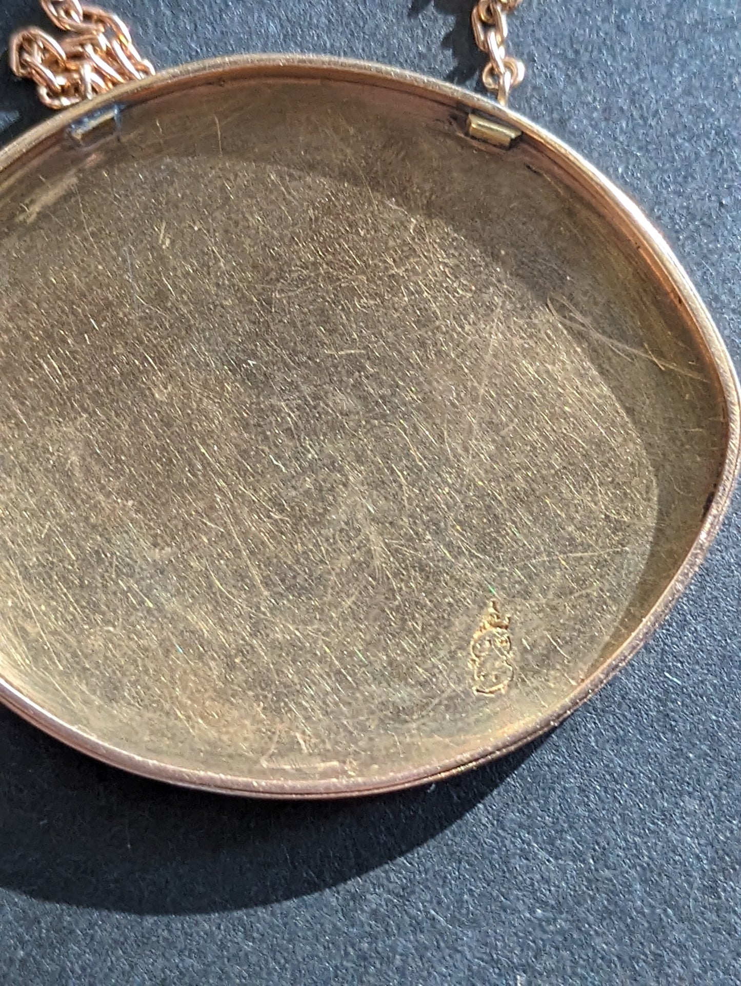 18k Rose Gold Portuguese Enamel Cherubs Pendant and Chain