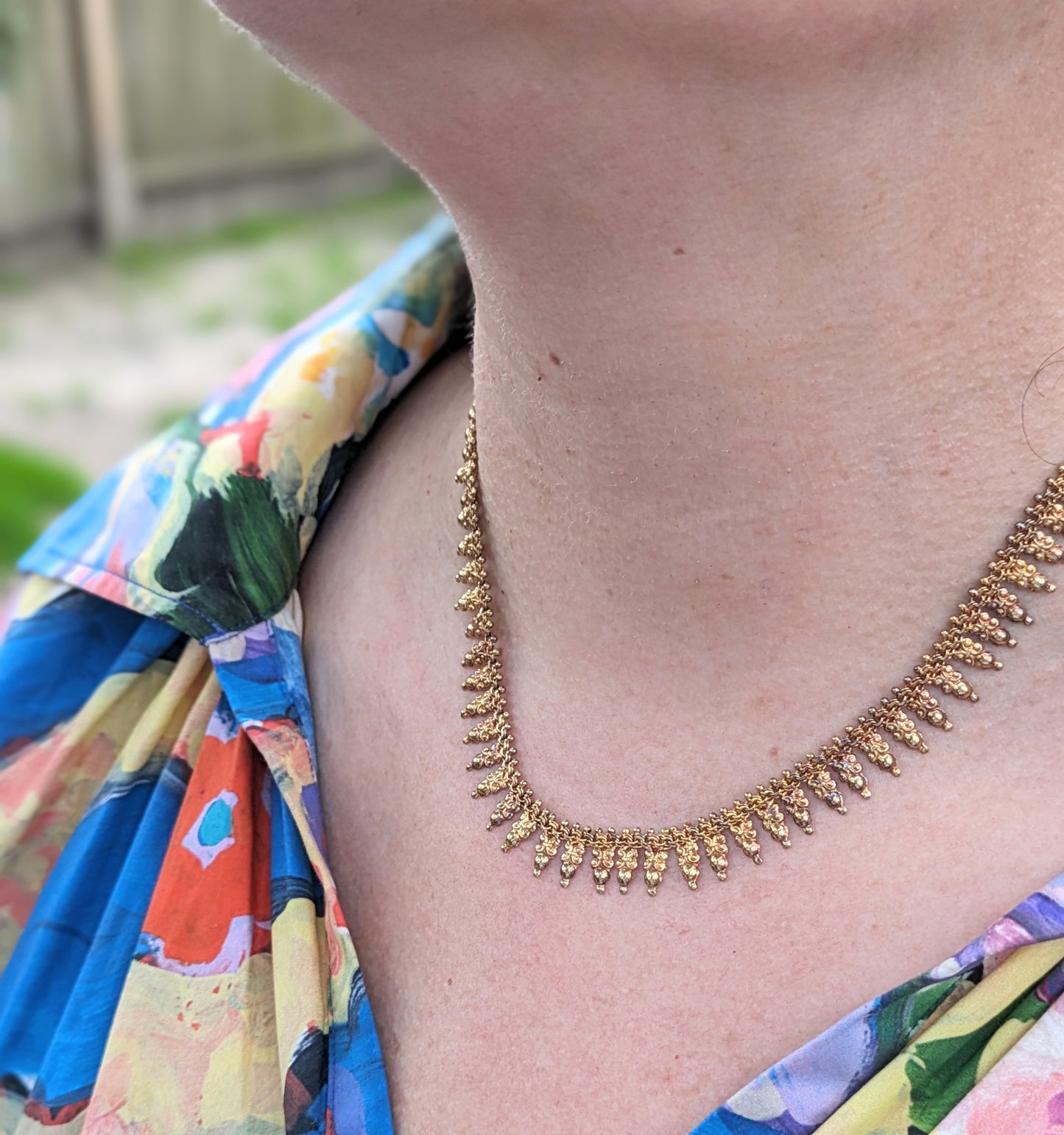 14K Dutch Fringe Necklace