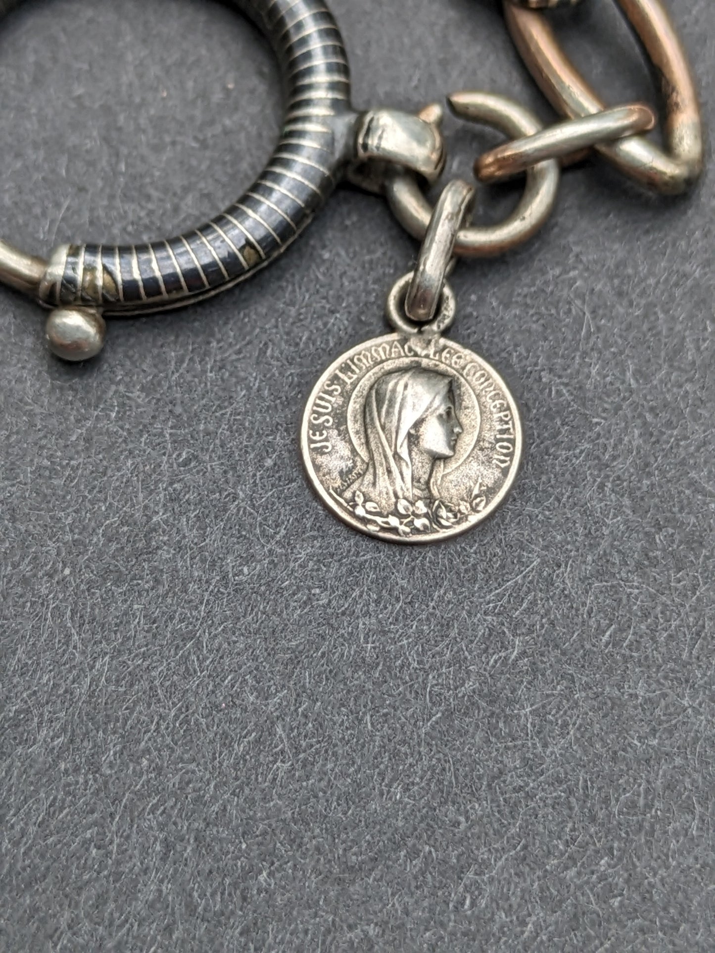 Victorian Niello Chain with Dog Clip