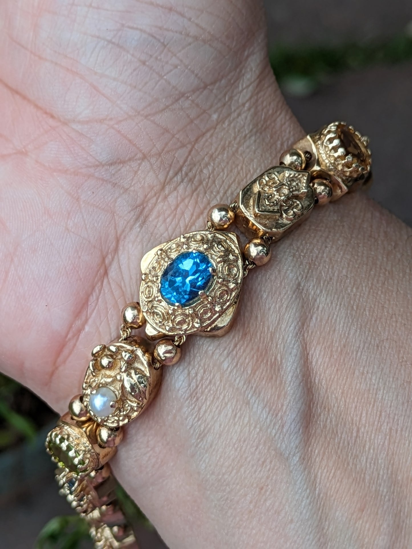 14K vintage slide bracelet