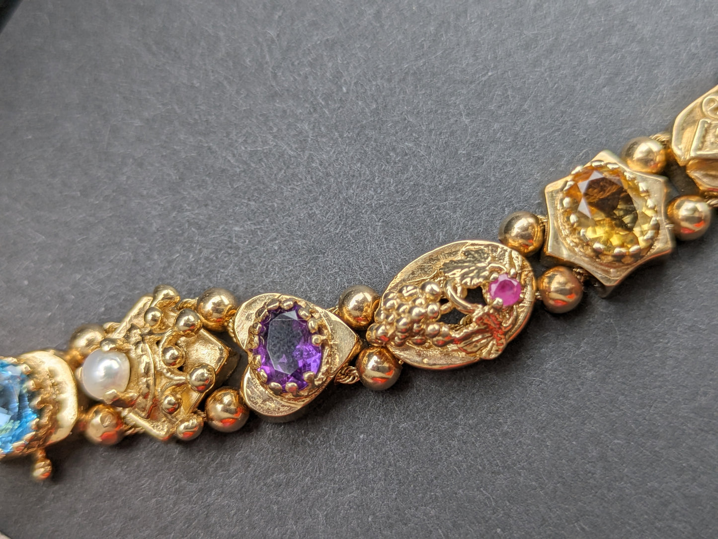 14K vintage slide bracelet