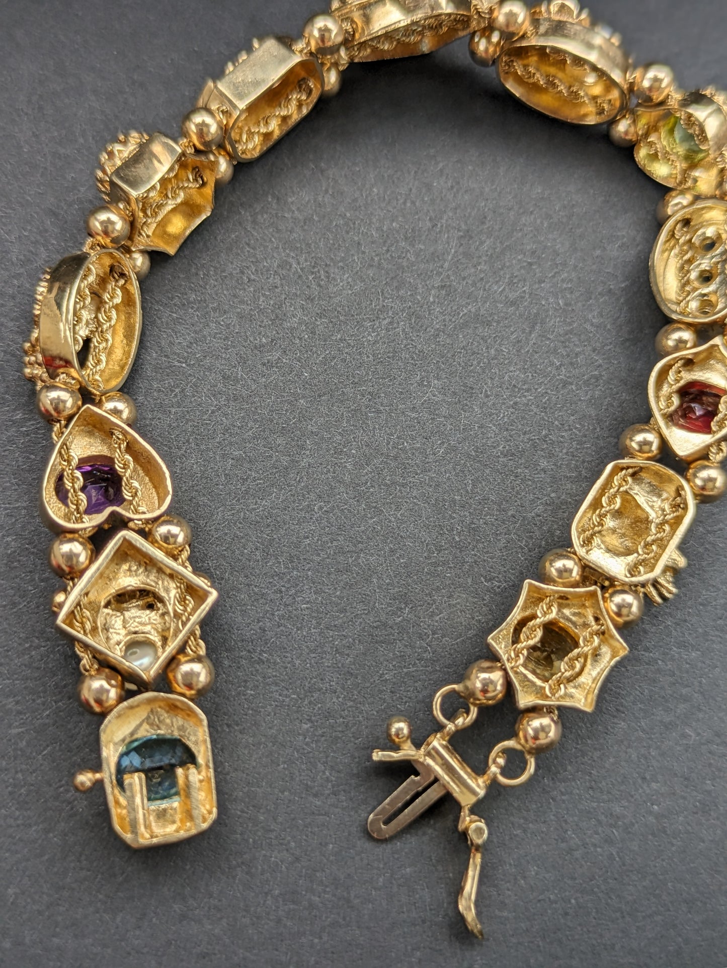 14K vintage slide bracelet