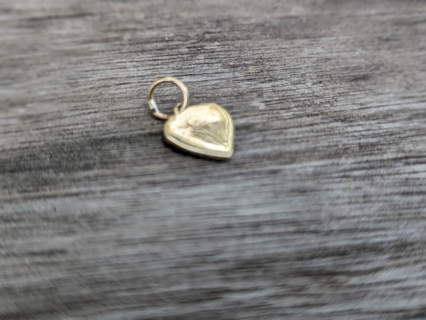 14K diamond heart charm