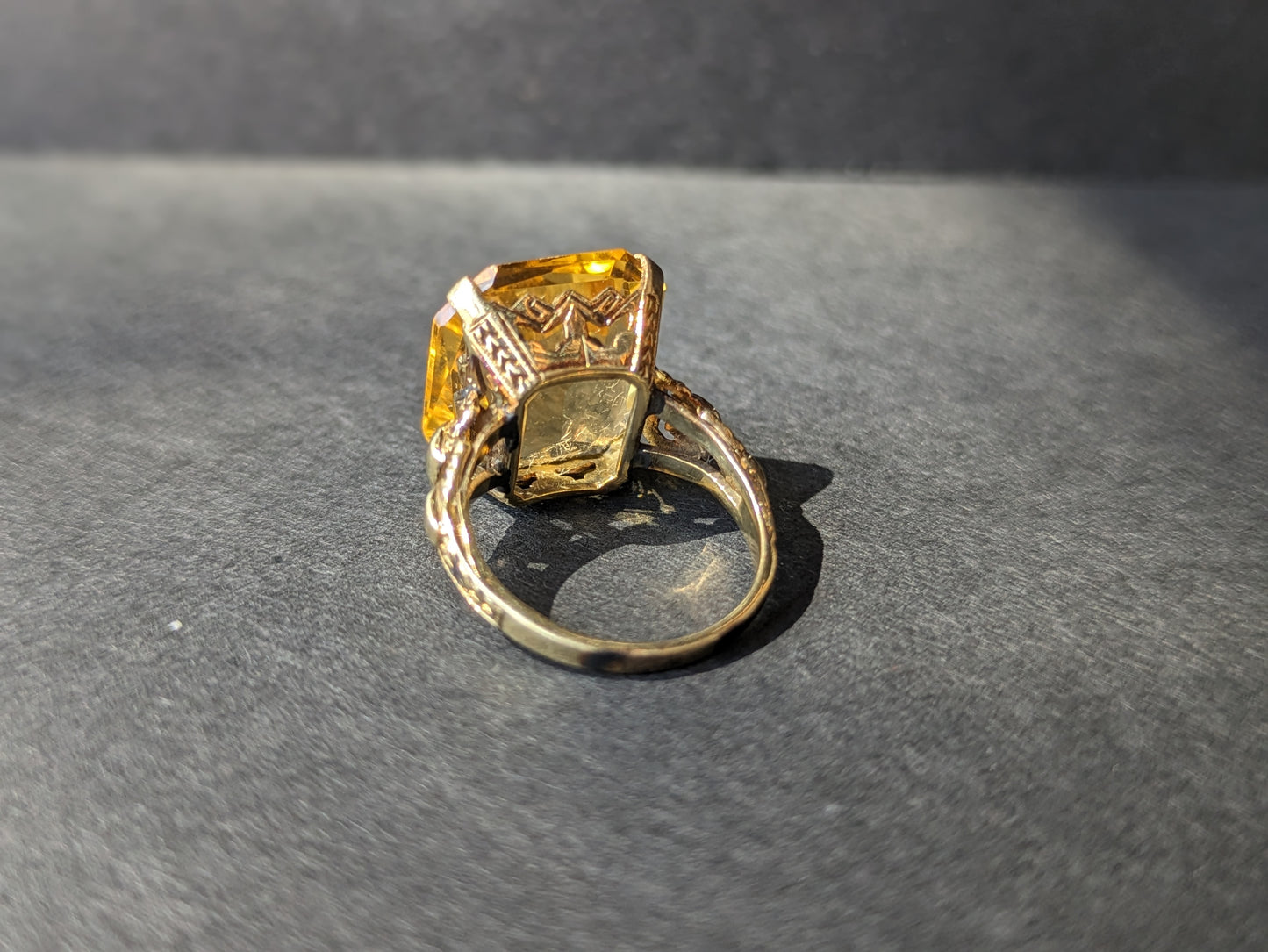 Citrine ring 14K 1930's