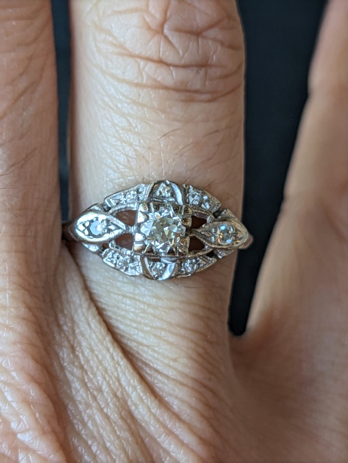 18K 1930's diamond ring