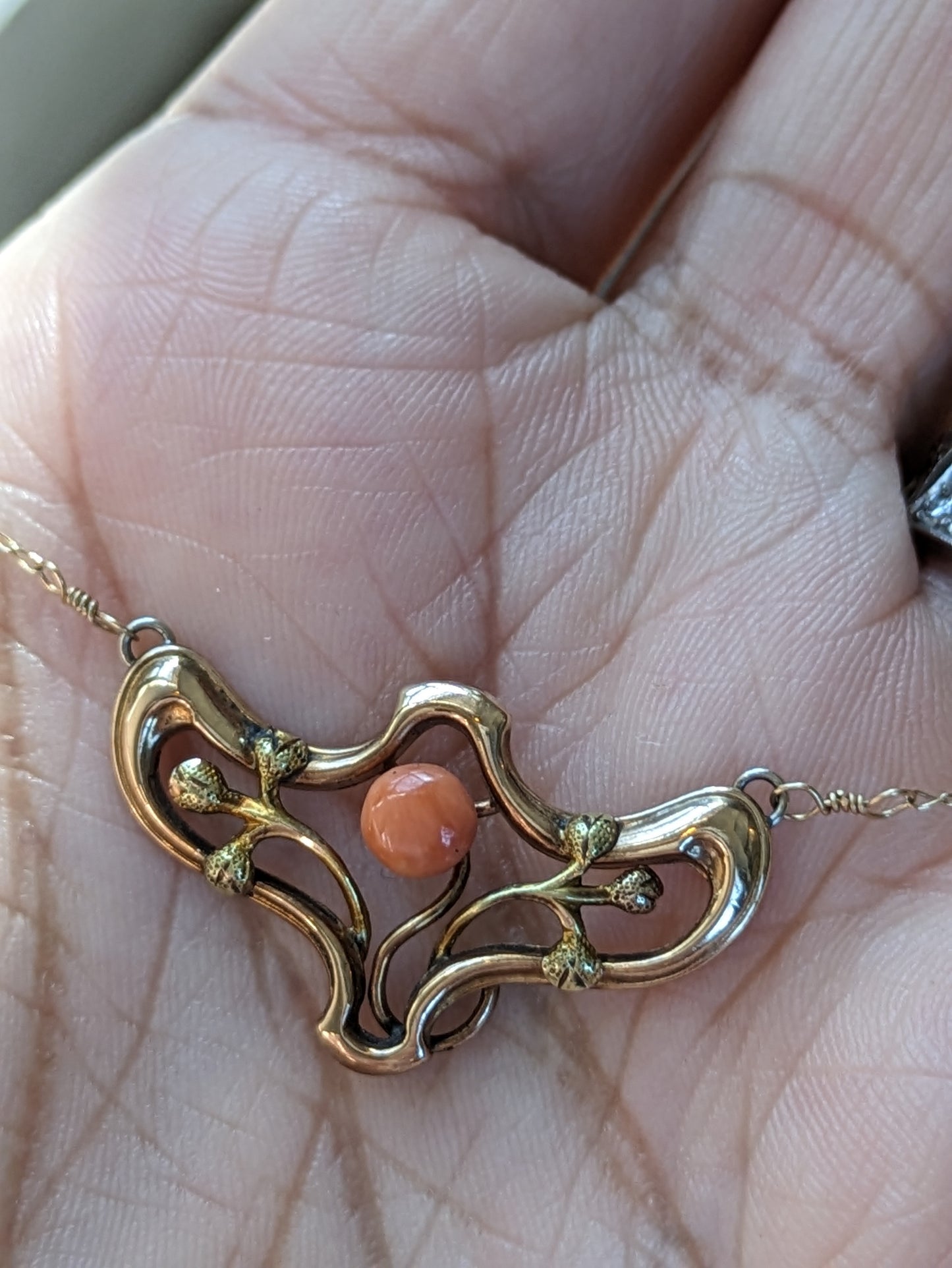 Art Nouveau Coral Necklace