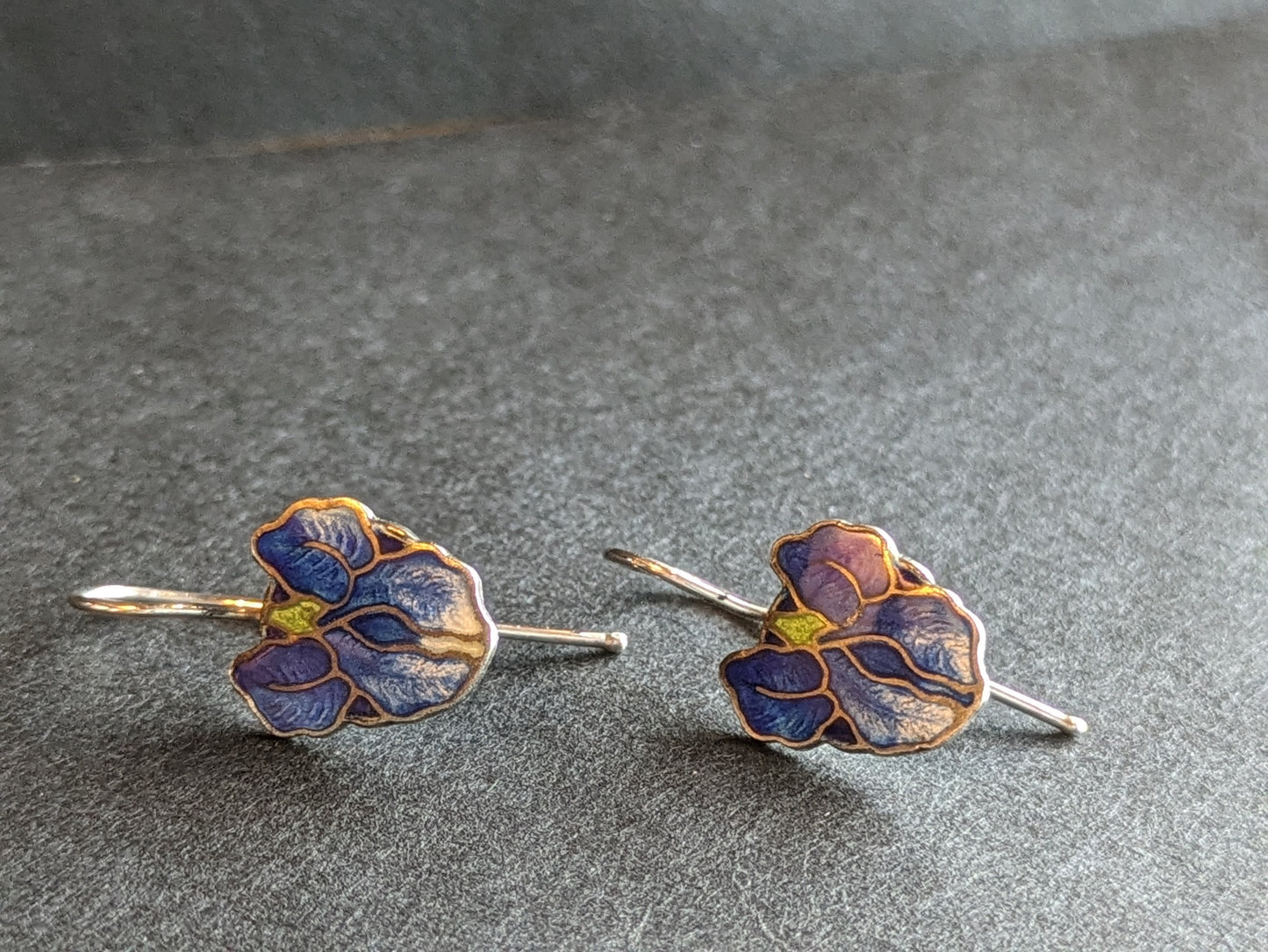 Enamel Iris Earrings