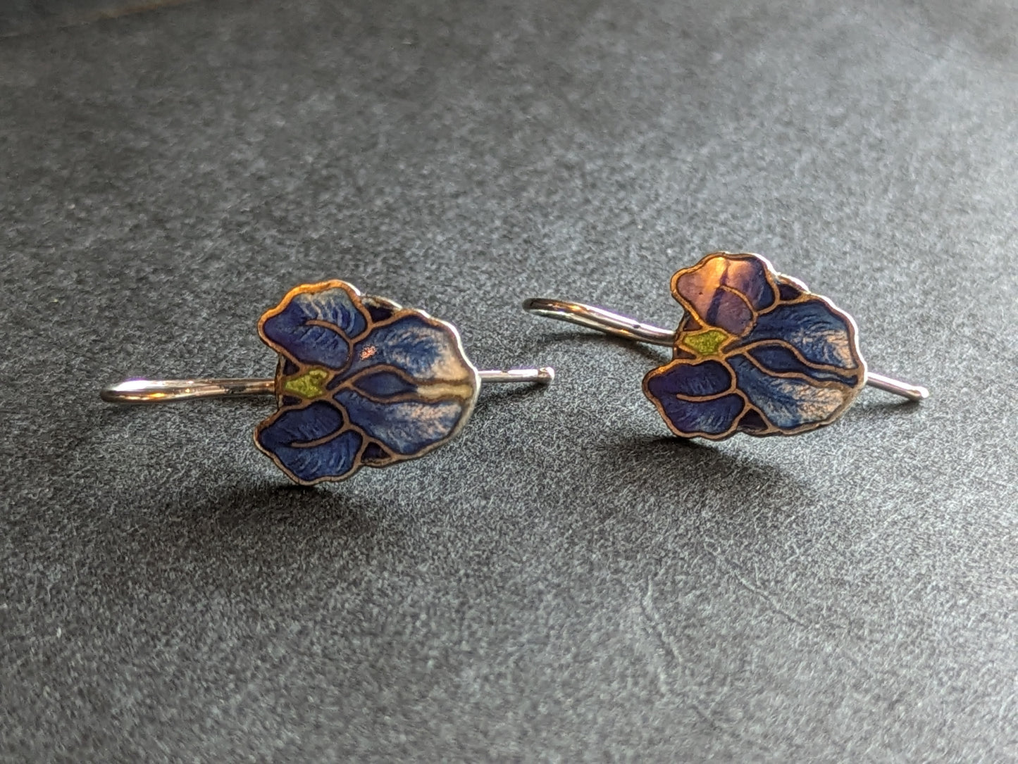 Enamel Iris Earrings