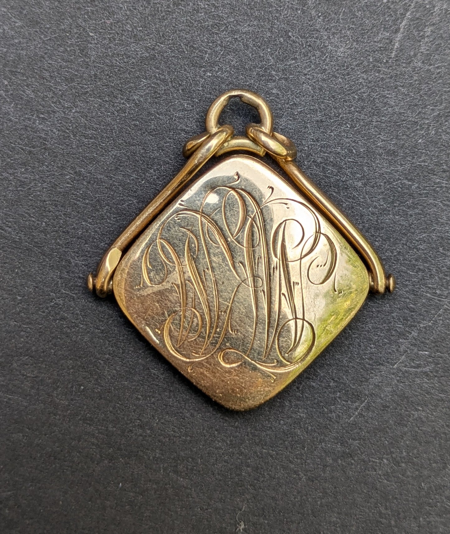 14k Monogrammed Swivel Fob Locket