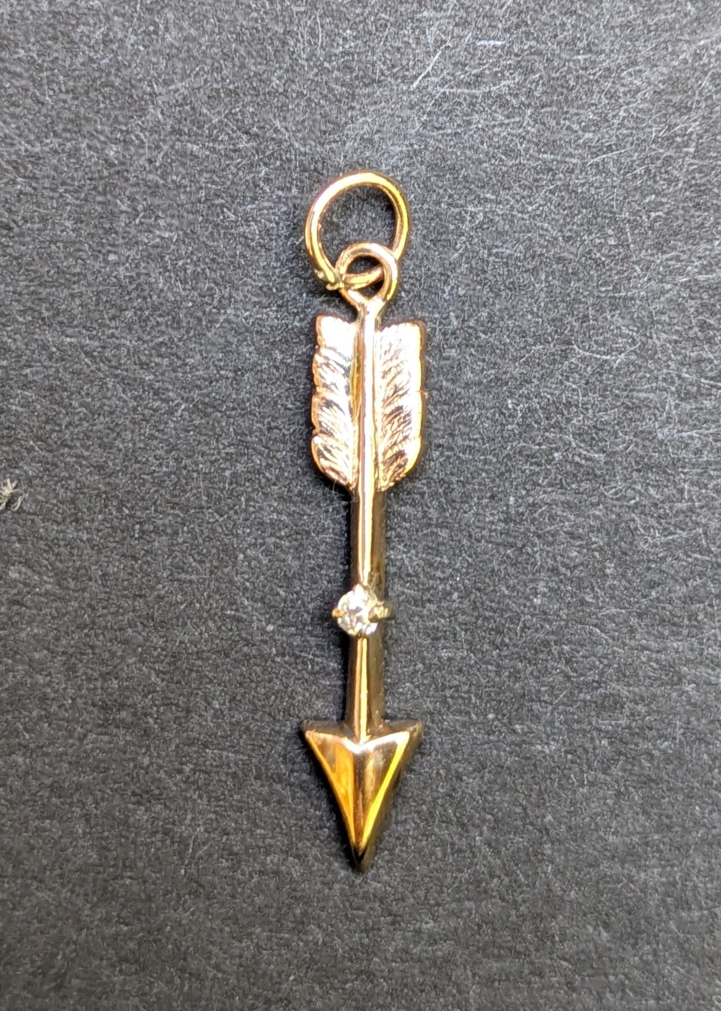 14k Arrow With Diamond Charm