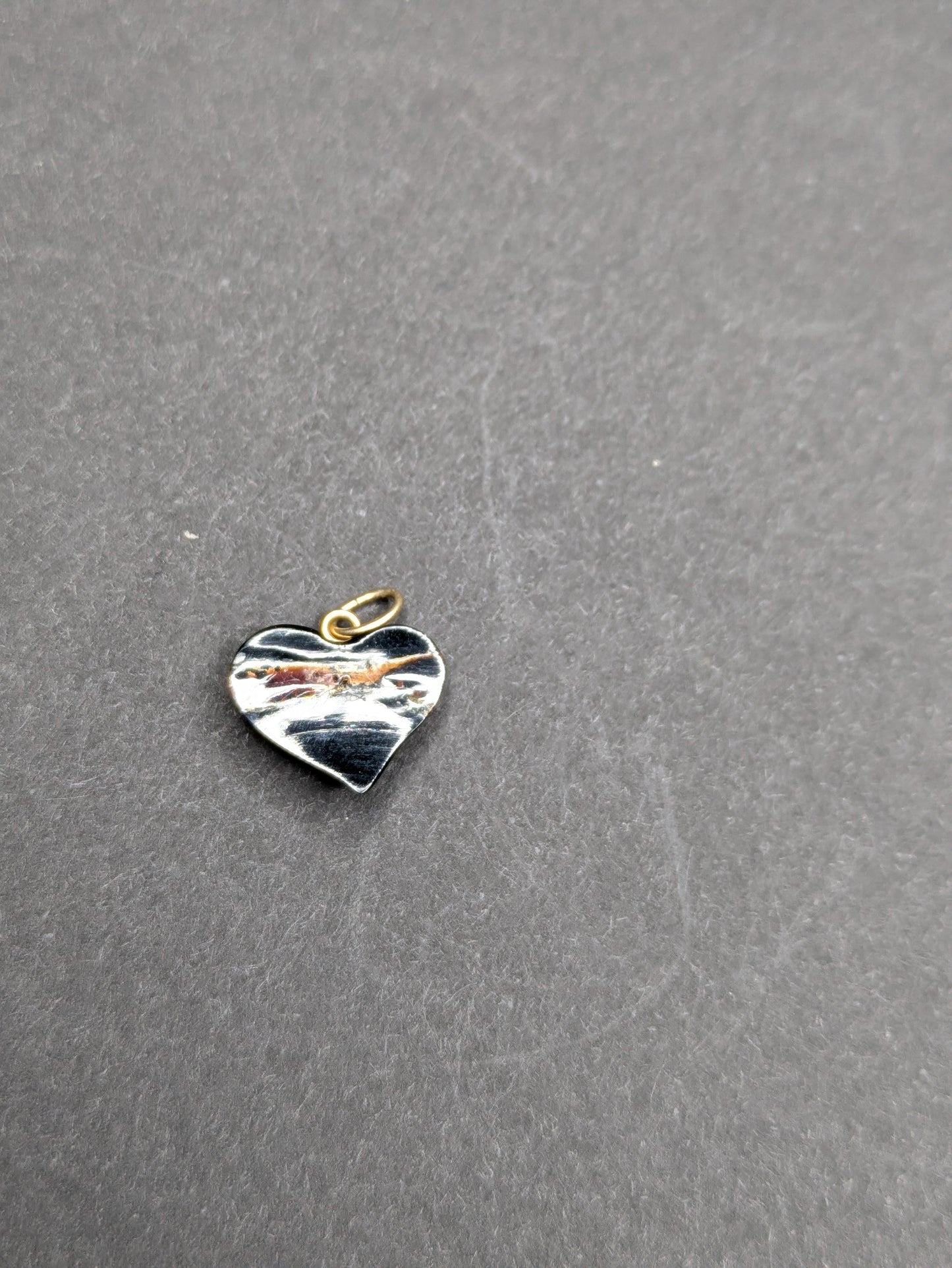 Black Coral and 14k Heart Charm