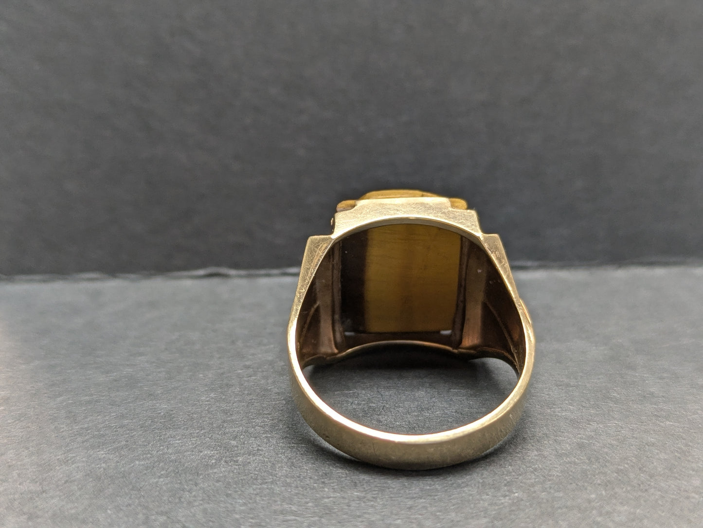 10k 1950's Tigereye Cameo Ring