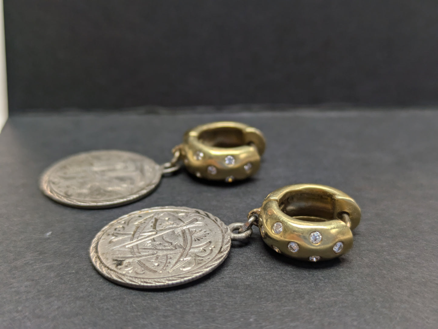 14k+ Diamond Huggies with 1875 Love Tokens