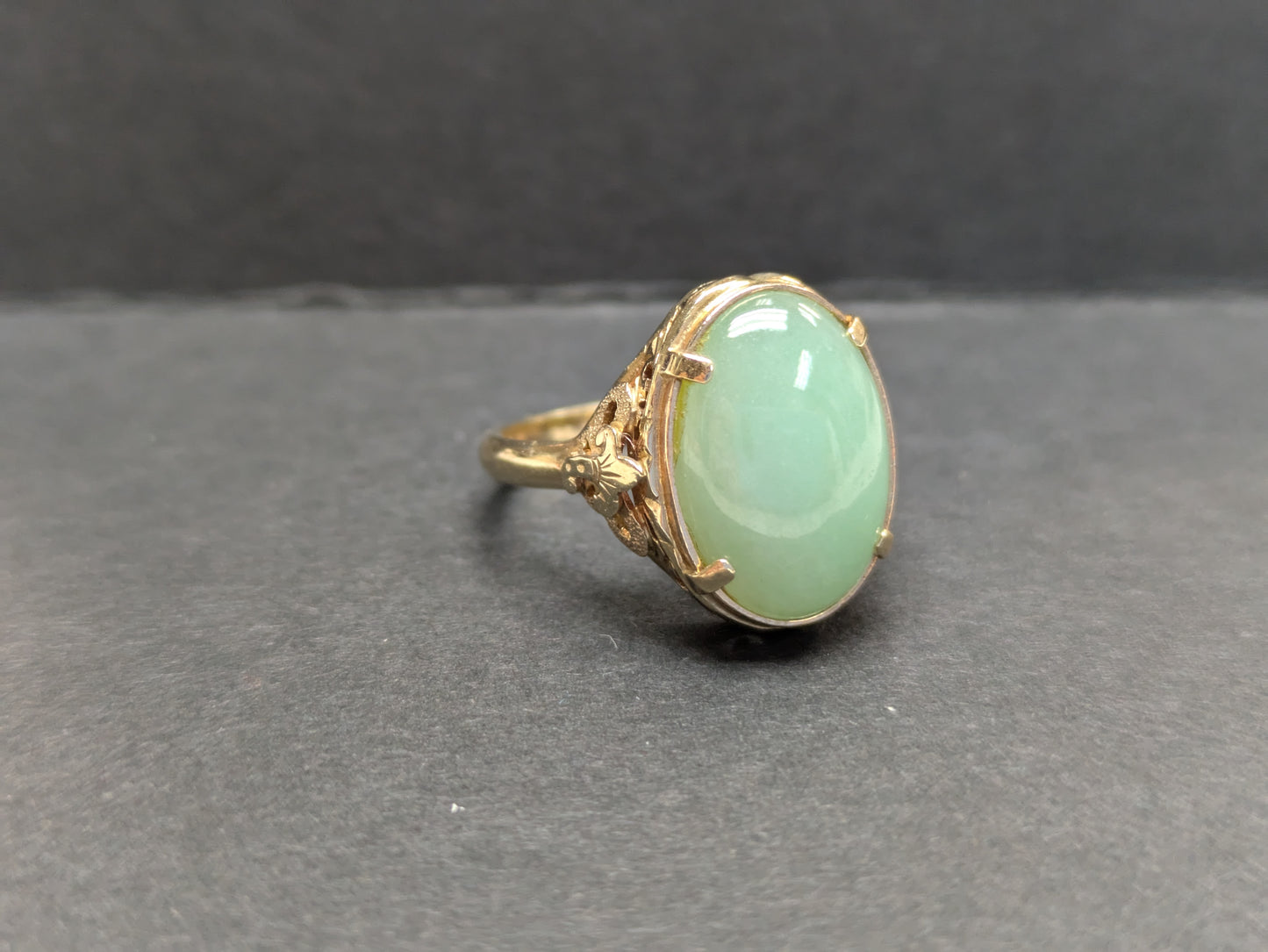 14k Jade Ring Ming's-Hawain
