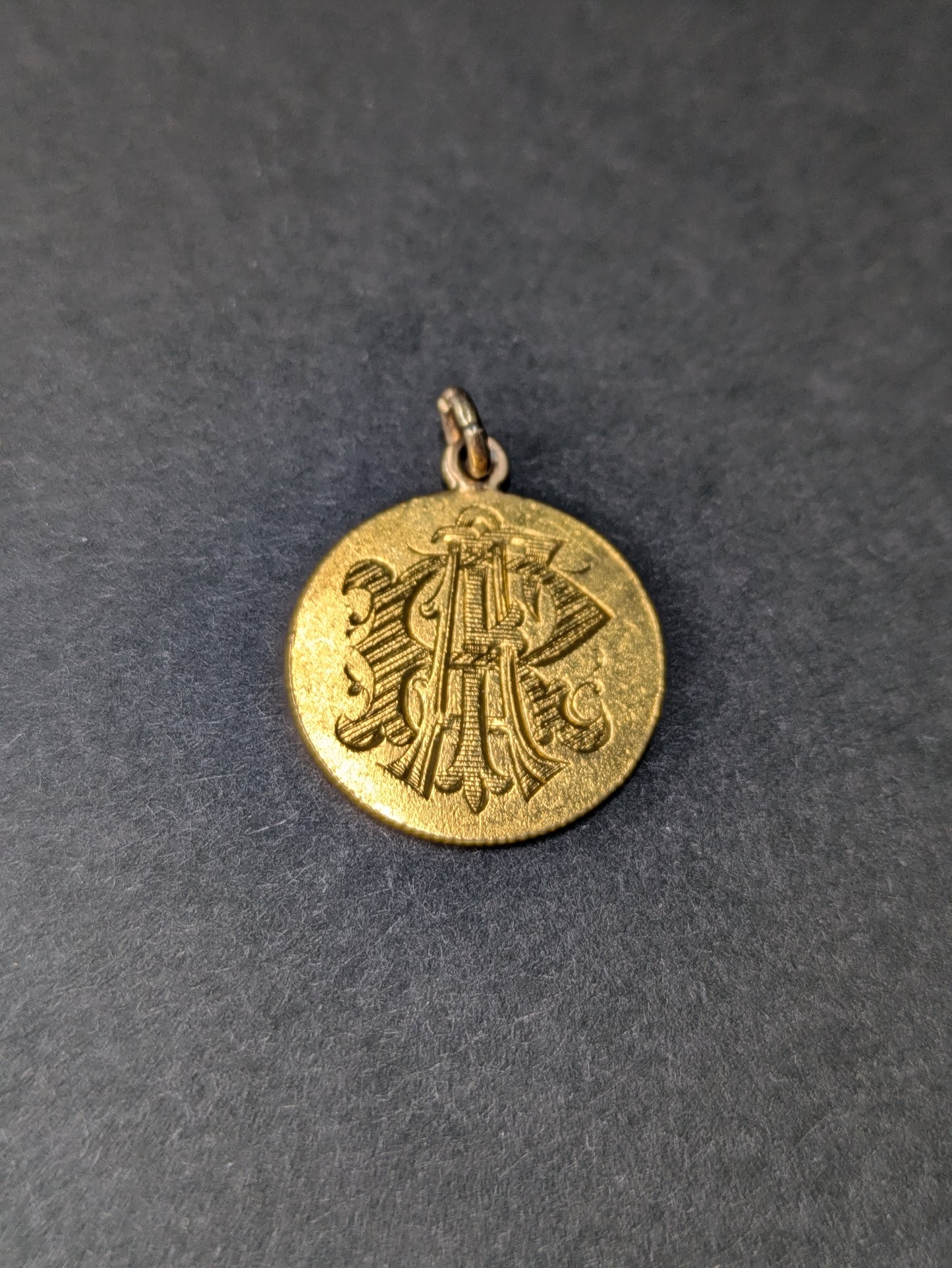Double Sided Gold Victorian Love Token Charm