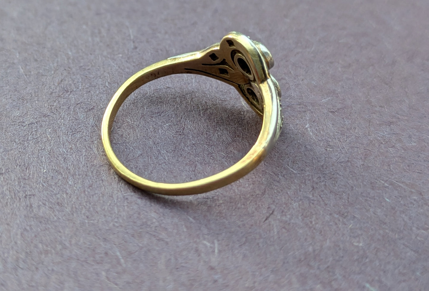 18k White Gold 1920's Diamond Ring