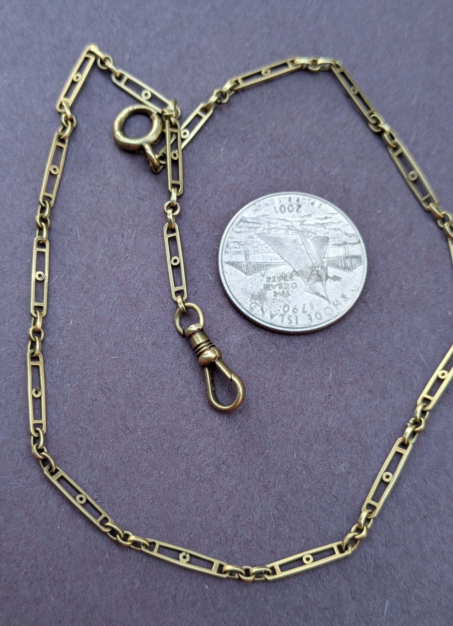 14k Elaborate Watch Chain